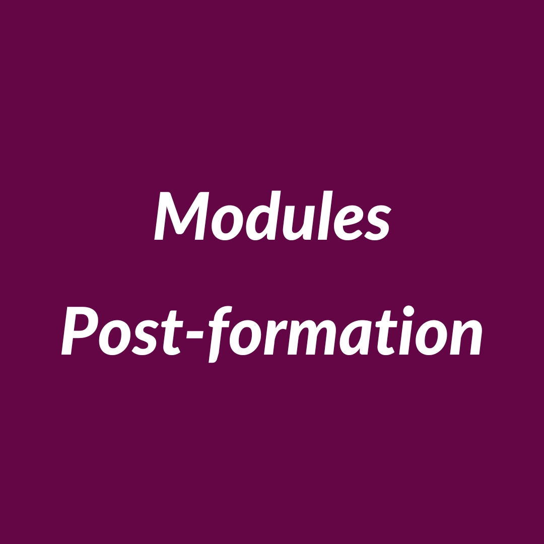 modules post formation ( vignette site )